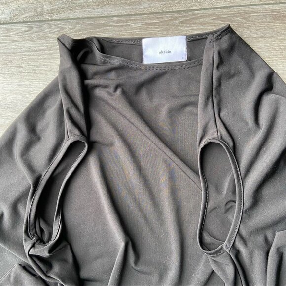 Okakie Black Oversized Asymmetrical  Dress - Picture 8 of 15